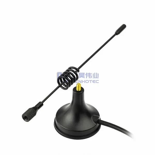 Imán de antena transmisora Uhf 433Mhz Rango de aumento de antena con cable coaxial RG174