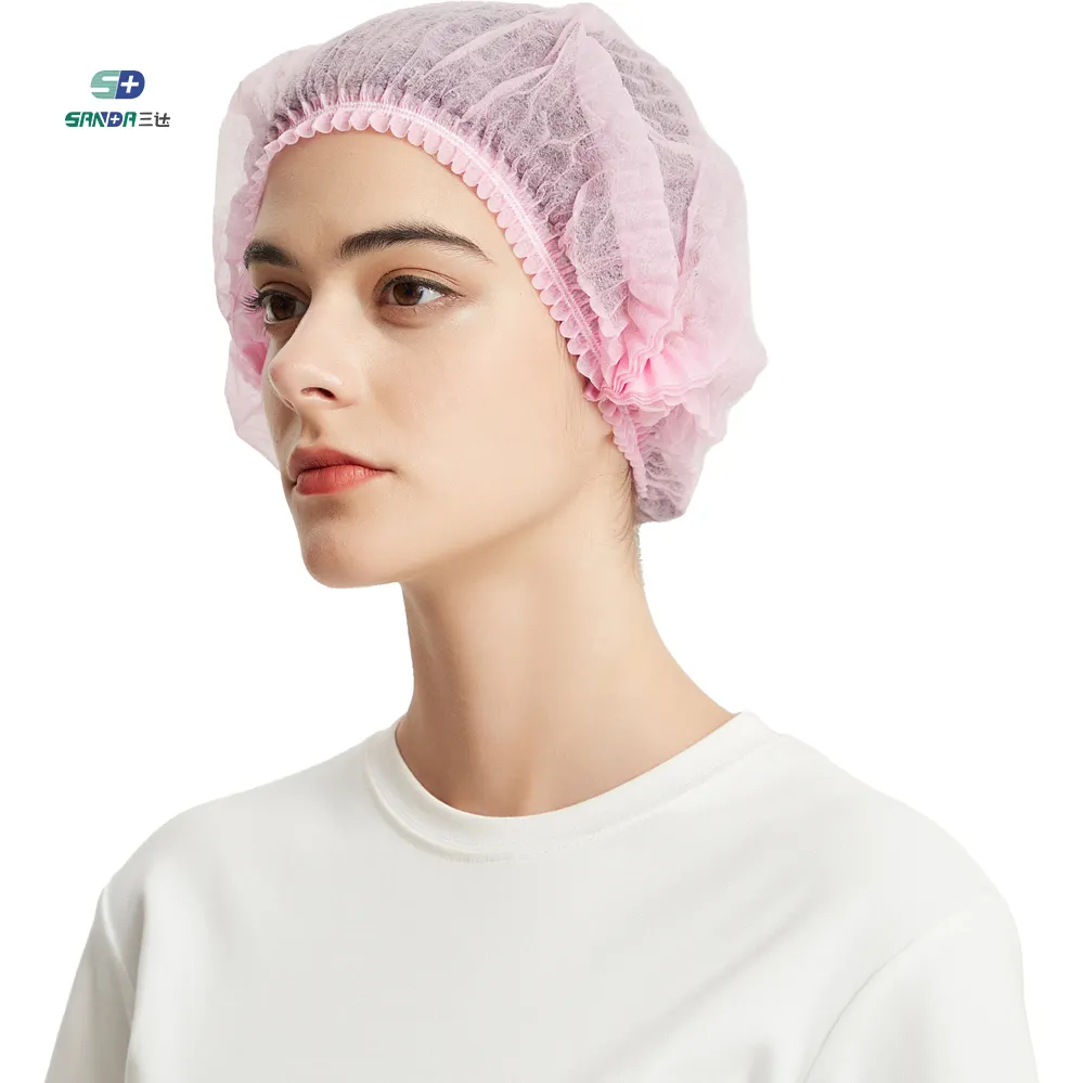 Cappello da infermiere medico rete per capelli chirurgici Mob Bouffant Strip Cap berretto medico monouso in tessuto non tessuto per ospedale