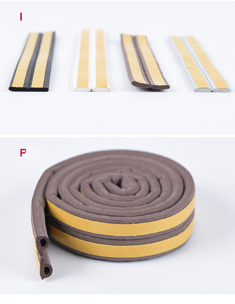 self-adhesive soundproof weatherstrip gap doors windows foam seal strip