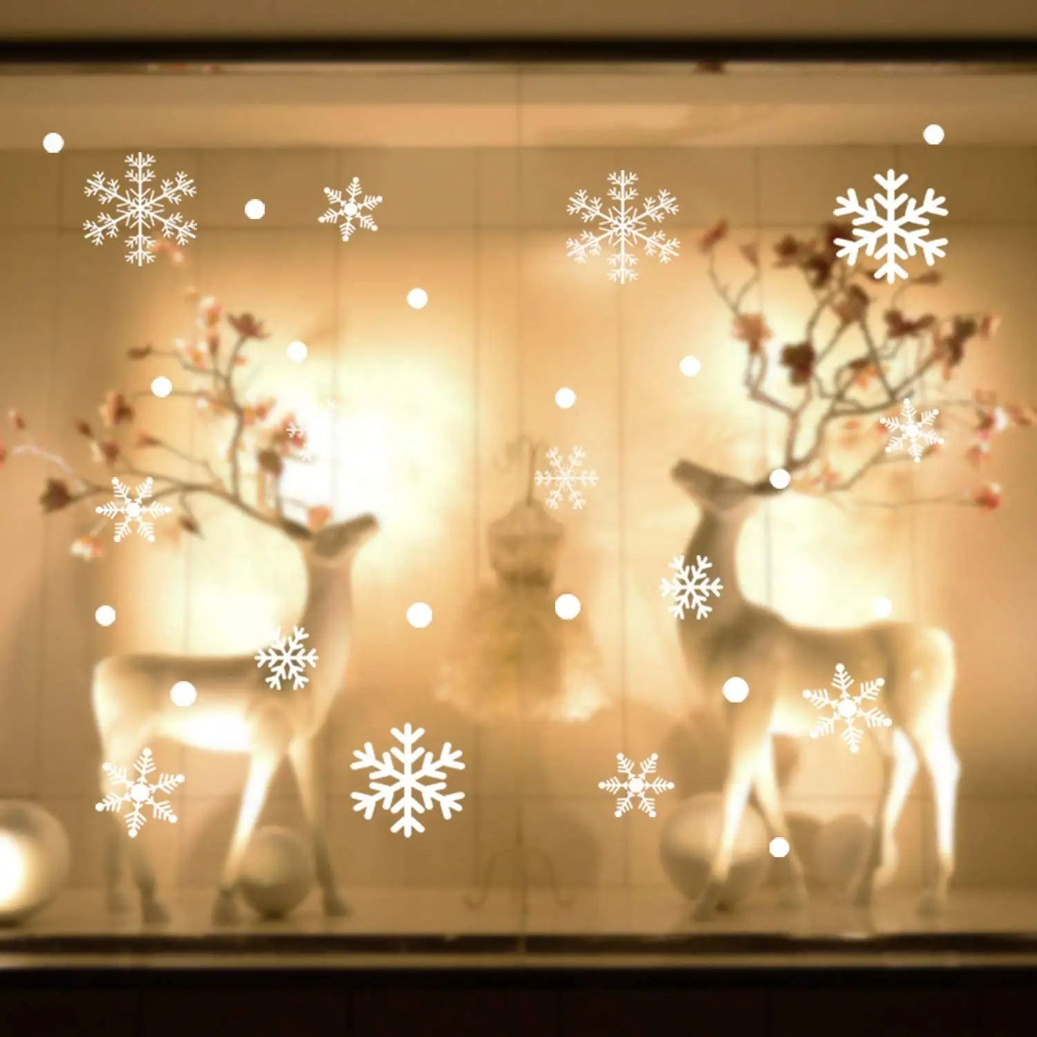 Decorazioni per la casa rimovibile adesivi natalizi in vetro adesivo fiocco di neve per finestre in vetro 2021 Festival bella famiglia
