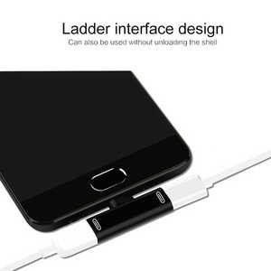 厂家批发二合一C型分离器耳机适配器USB C音频音乐充电电源适配器 - Product Image 4