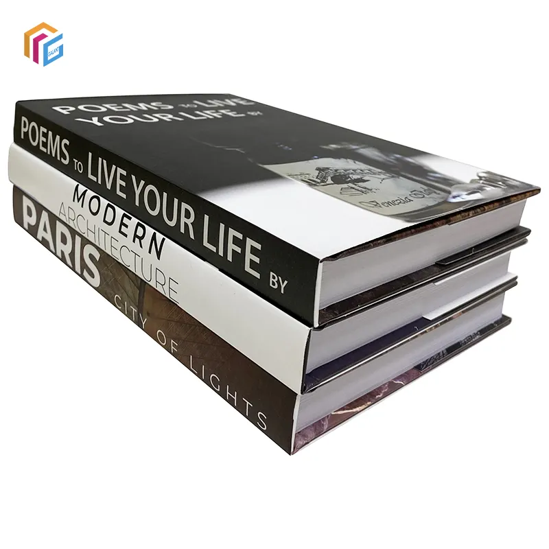 Personalizzazione Set di libri decorativi con copertina rigida moderna, libri di visualizzazione della pila di libri di Design di moda per la decorazione