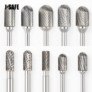10 Pcs Double Cut 1/4'' Grinding Head Rotary File Set Tungsten Carbide <strong>Burr</strong> Solid <strong>Burrs</strong> For DIY Carving Metalworking
