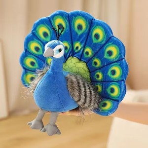 Unisex 25cm Customized <strong>Peacock</strong> Plush Doll <strong>Soft</strong> Cartoon Bird <strong>Toy</strong> with PP Filling Home Decor - Product Image 5