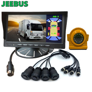 JEEBUS Parktronic 4pcs停车传感器7英寸监控系统，带校车倒车倒车摄像头 - Product Image 2