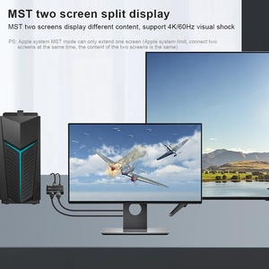 Displayport a HDMI y DP, caja de adaptador divisor de puerto, negro, compatible con 2,1, 8K, 60Hz, 4K, 120Hz, resolución de 7860x4320 - Product Image 6