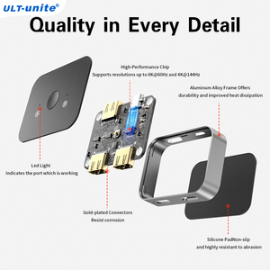 ULT-unite8KHDMIスプリッター双方向8K60Hz 4K 144Hz 1 in 2 Outまたは2 In 1 Outデザイン2.1vHDMIスプリッターおよびスイッチ - Product Image 6