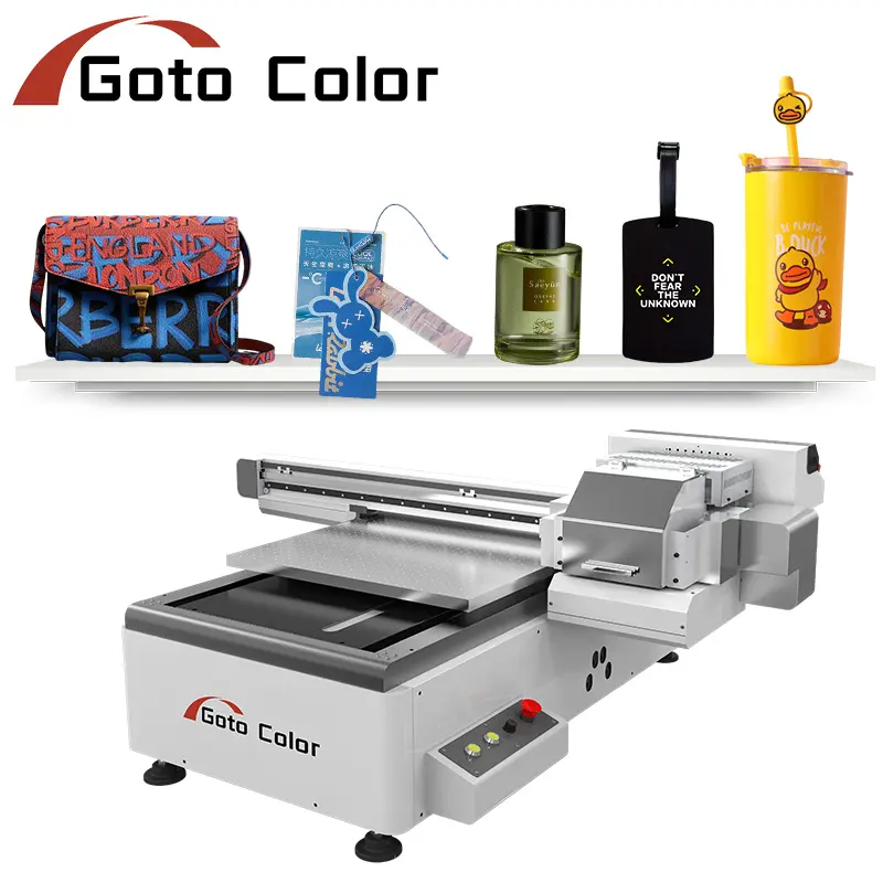 Impresora UV TX800/XP600 6090 de alta calidad con cabezal de impresión de inyección de tinta plana UV A1 Impresora de cuero multicolor