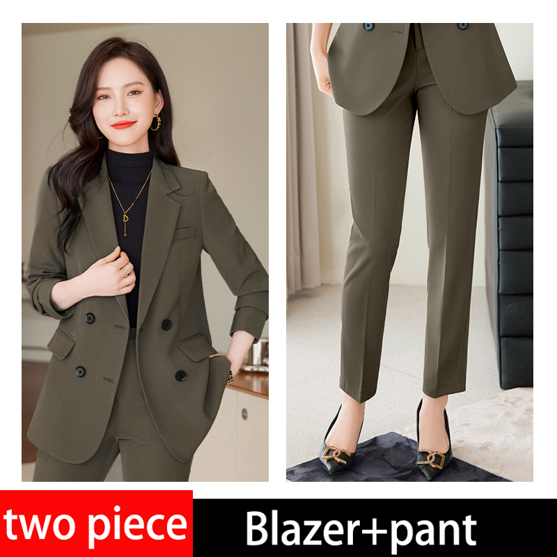 Verde blazer + Pantalones