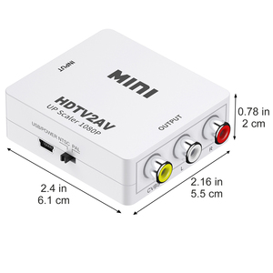 OEM Mini Professional HDTV to <strong>AV</strong> Converter with RCA <strong>Output</strong> HDTV2AV Audio Splitter &amp; Converter 1080P Resolution - Product Image 3