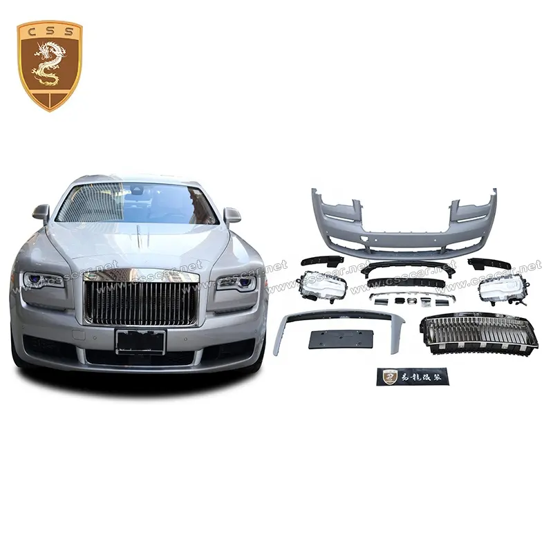 Rejilla de parachoques delantero para coche, accesorio para Rolls Royce Ghost1GEN 2GEN, actualización a 3GEN PP, montaje de Marco con faros LED