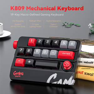 Teclado numérico portátil K809 Joystick, teclado completo intercambiable en caliente, Teclado programable para juegos con cable RGB para escritorio, USB-C - Product Image 2