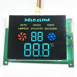 Fabricante Original pantalla LCD de 7 segmentos con retroiluminación LED con Color de impresión para la casa de Control de temperatura de la máquina