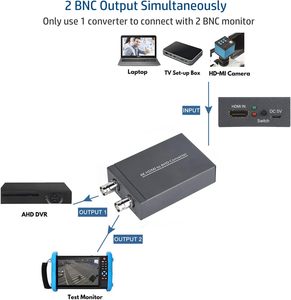 El bucle de conversión coaxial del convertidor 4K HDMI a AHD 1080P emite la señal HDMI a AHD 1 en 2 salidas - Product Image 4