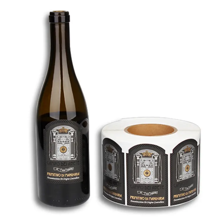 Etichetta personalizzata per bottiglia di vino di lusso con stampa personalizzata etichetta adesiva per bottiglia etichetta personalizzata per bottiglia