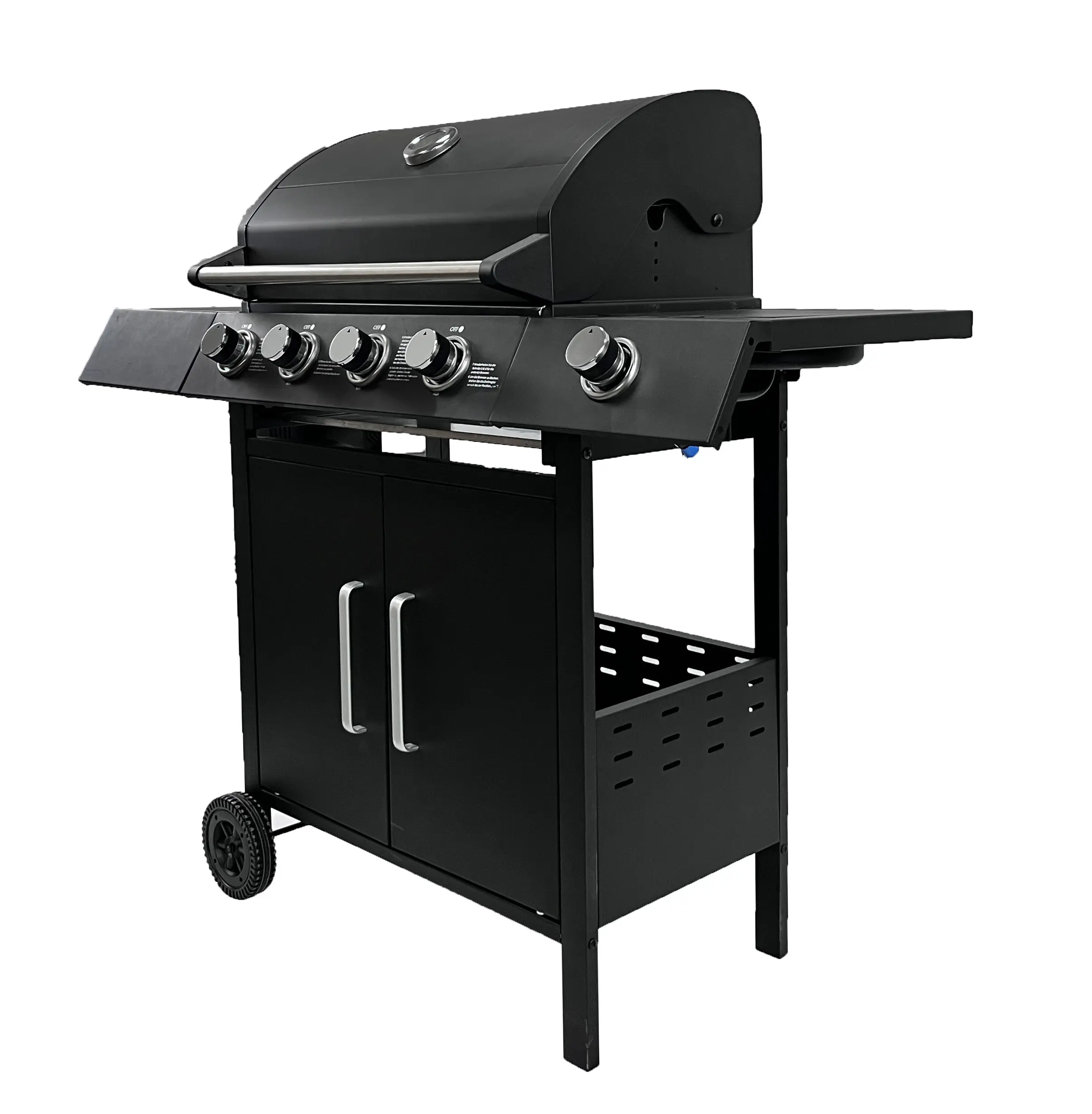 Carrito para exteriores de alta calidad, parrilla cuadrada de Metal para barbacoa de Gas, Parrilla de Gas para barbacoa 4 + 1