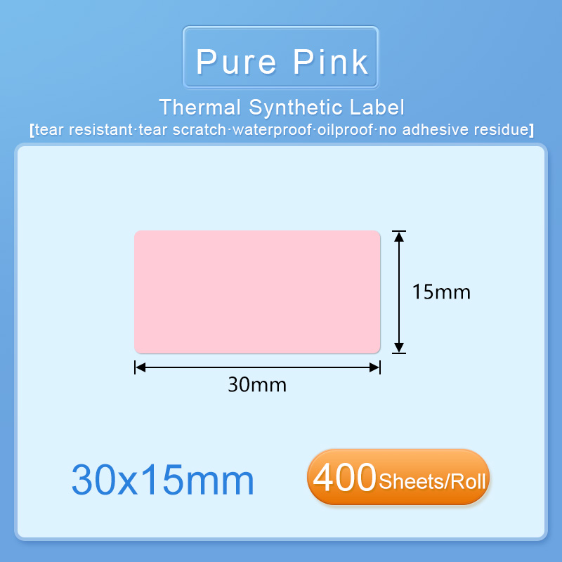 30x15mm Rose Étiquette