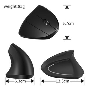 Mouse da Gaming verticale Wireless 1600DPI USB per Computer ergonomico verticale da tavolo con tracciamento ottico 3D PC portatile uso casa da ufficio - Product Image 3