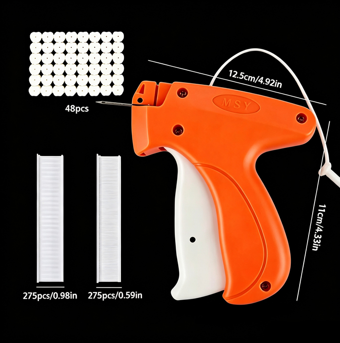 Juego de pistola etiquetadora naranja