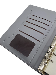 Lujoso cuaderno de cuero de dos colores Bloc de notas recargable para profesionales-Bloc de notas de oficina único - Product Image 4