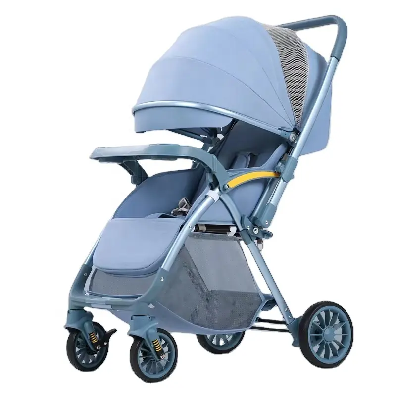 2024 Groothandelsprijs Hoge Kwaliteit Baby Tweelingwagen/Kan Zitten En Liggen Lichtgewicht Tweeweg Opvouwbare Tweeling Baby-Roller3 In 1