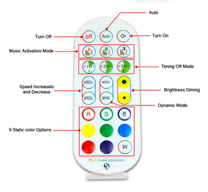 Magic Home 12V RGB Wifi Music Controller 24Key 16 Millionen Farben mit Timer-Modus Für 5050 2835 LED-Streifen kompatibel mit Alexa - Product Image 2