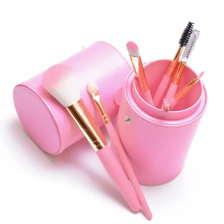 2023Ce Pink Mini Single Lip Eyeshadow Concealer Brow Makeup Brush Set per viso e sopracciglia Make Up In Packaging Bag