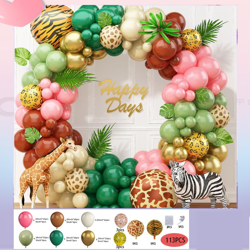 Ensemble de ballons animaux de la forêt