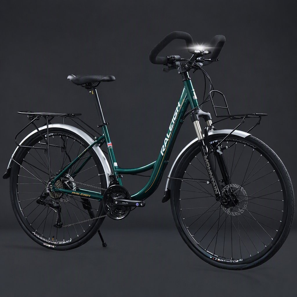 Women's curved beam dark green