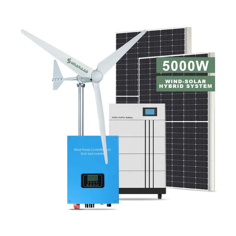 Smaraad 3KW 5KW 10KW 15KW 20KW 30KW turbina eolica generador de turbina eólica Sistema de molinos de viento turbina eólica Horizontal