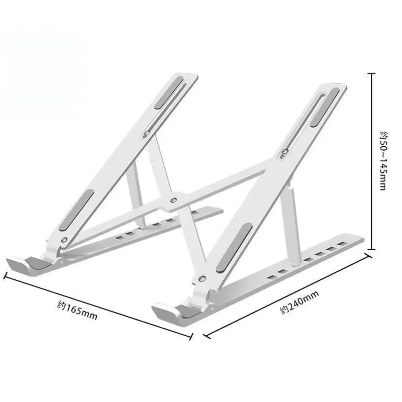 Taşınabilir dizüstü Macbook Pro Lapdesk dizüstü standı PC bilgisayar soğutma pedi yükseltici için katlanabilir destek tabanı dizüstü bilgisayar tutucu standı