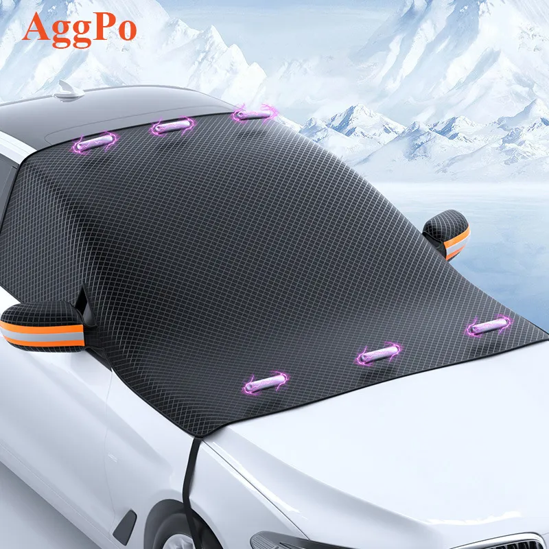 Copri parabrezza auto per ghiaccio e neve, protezione antigelo invernale copri finestrino per neve copri ghiaccio per la maggior parte delle auto
