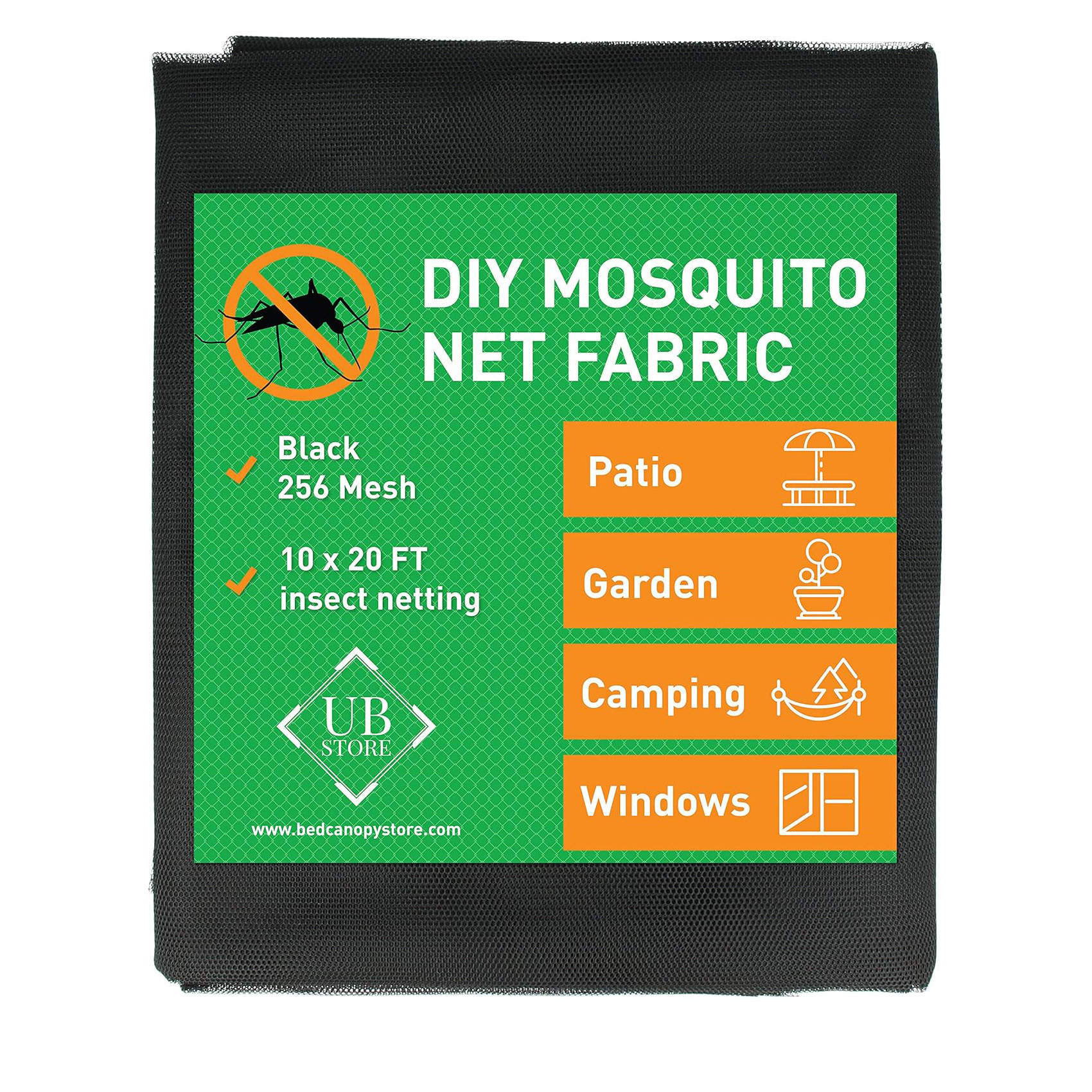 10x20FT Black 3*6m Long