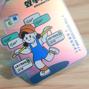 定制尺寸识别卡活动员工徽章聚氯乙烯身份证，带粉色挂绳 - Product Image 6