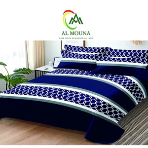 <strong>AL</strong> MOUNA <strong>Bedding</strong> 3 or 4 Piece Set High Quality Polyester Bed Sheet Queen Size Bed Sheet Suitable for Home Hotel - Product Image 3