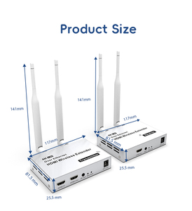 4K 200m 5.8GHz 1 TX-4 RX音频视频扩展器套件无线高清多媒体发射器和接收器，红外支持一对多 - Product Image 4
