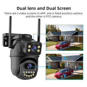 Toptan gece görüş 8MP 4K çift Lens kablosuz WiFi PTZ IP kamera ICSee APP WiFi CCTV açık güvenlik kamera - Product Image 2