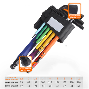 Alyan anahtarı takımı boynuz çok renkli lazer işaretleme anahtarı onarım Hex Allen anahtarı Torx alyan anahtarı takımı - Product Image 2