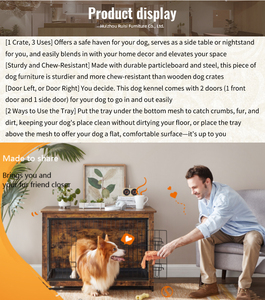 Iyi tasarı<span class=keywords><strong>m</strong></span> Modern Pet <span class=keywords><strong>House</strong></span> dekoratif evcil hayvan kulubesi mobilya kapalı çift kapılar köpek sandık ahşap köpek sandık