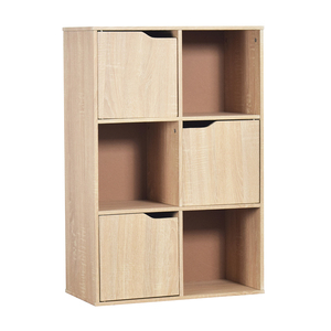 MDF אחסון ארון ספק גיאומטרי בציר סגנון כוננית אלון עץ מבטא אחסון ארון סלון ארונות - Product Image 4