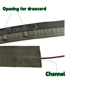 Fábrica de correas personalizadas Banda elástica con canal para dibujar cuerdas cinta elástica cintura para pantalones de ropa - Product Image 6