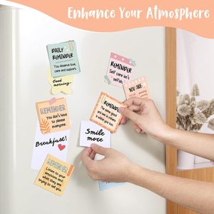 Tủ lạnh hình dạng thiết kế thân thiện với môi tái sử dụng tích cực khẳng định khuyến khích món quà nhà bếp văn phòng trang trí bảng trắng - Product Image 4