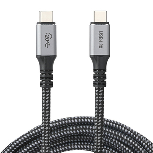 专业USB4电缆通用串行总线C Gen3带迅雷3 20Gbps 5A100w PD相机快速充电编织屏蔽聚氯乙烯护套 - Product Image 4