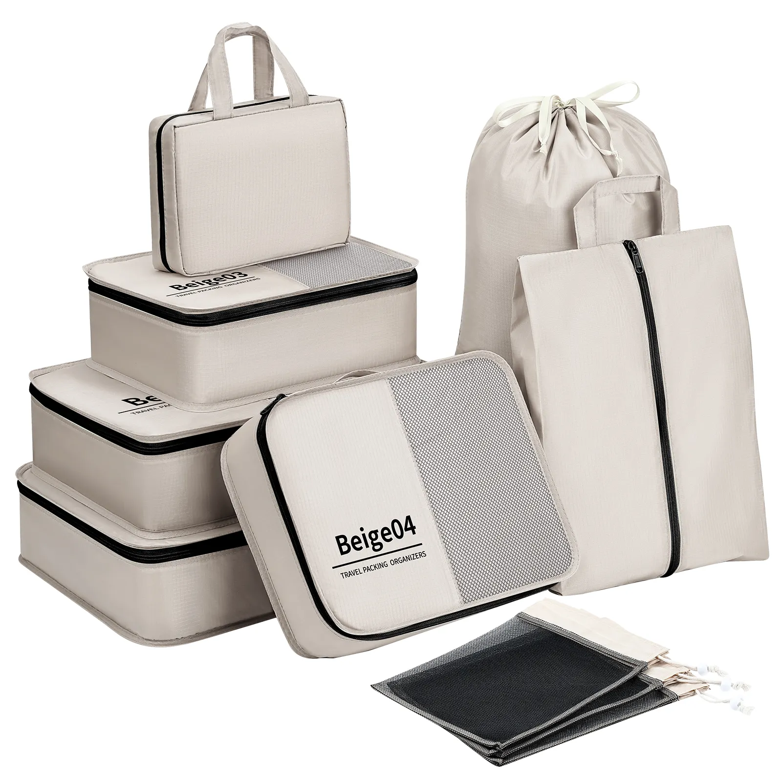 Fábrica 10 Peças de Conjuntos Roupas Portáteis Bolsa de Viagem Set Suitcase Organizadores Embalagem Cubes Bagagem Organizador para viagens