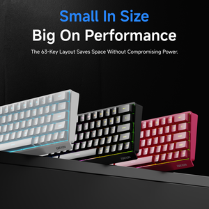 Eweadn dk63 phím 60% không dây cơ khí chơi game Bàn phím RGB Backlit nhỏ gọn có thể sạc lại OEM tùy chỉnh cung cấp - Product Image 3