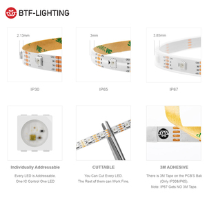 Benutzer definierte Mode DC5V 16.4FT Computer gesteuerte Richtung Flexibler Vollfarb-LED-Streifen Ws2813 - Product Image 3