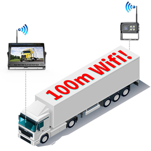 Sistema de marcha atrás inalámbrico para camión, cámara de visión nocturna impermeable con Monitor de 7 pulgadas para vehículo, autobús - Product Image 5
