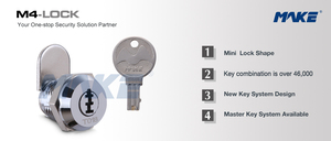 M4 High Security International Patent Mini <strong>New</strong> <strong>Key</strong> System Cam <strong>Lock</strong> for Cash Box Money Box Mail Box with Master and User <strong>Key</strong> - Product Image 5