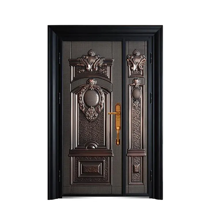 Made in china house porte interne in metallo prezzo di fabbrica home hotel interior room steel security wood door