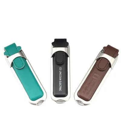 Vendita calda marrone nero 5 colori in pelle con portachiavi modello 4gb 8gb chiavetta Usb Usb 2.0 16gb 32gb 64gb Pen Drive